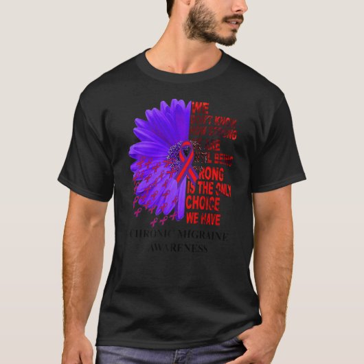 Chronic Migraine Awareness Daisy we weten niet hoe T-shirt (Voorkant)
