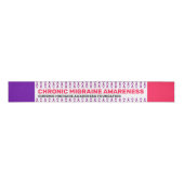 Chronic Migraine Awareness Pattern Ribbon Grosgrain Lint (Voorkant)