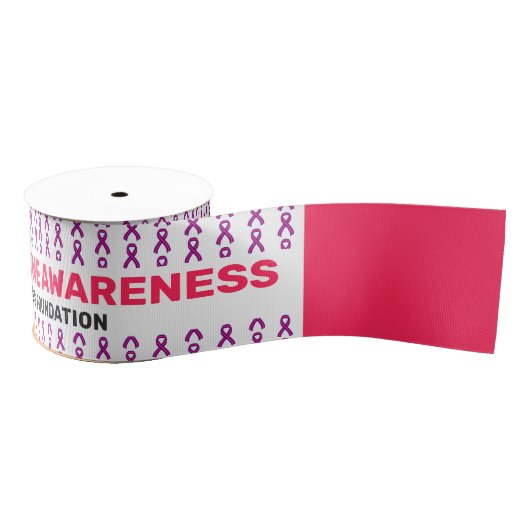 Chronic Migraine Awareness Pattern Ribbon Grosgrain Lint (Spoel)