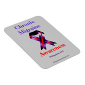Chronic Migraine Awareness Ribbon Magneet (Rechterzijde)