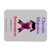 Chronic Migraine Awareness Ribbon Magneet (Horizontaal)