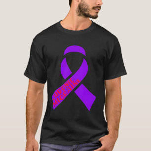 Chronic Migraine Fighter Paarse lint Hoofdpijn WA T-shirt