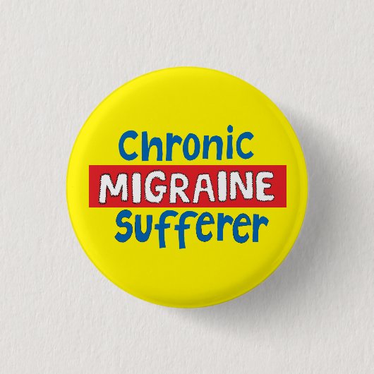 Chronic Migraine-patiënt pincode sensibilisering Ronde Button 3,2 Cm (Voorkant)