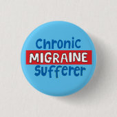 Chronic Migraine-patiënt pincode sensibilisering Ronde Button 3,2 Cm (Voorkant)