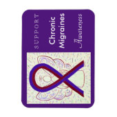 Chronic Migraines Awareness Ribbon Angel Magnet Magneet (Verticaal)