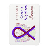 Chronic Migraines Awareness Ribbon Angel Magnets Magneet (Verticaal)
