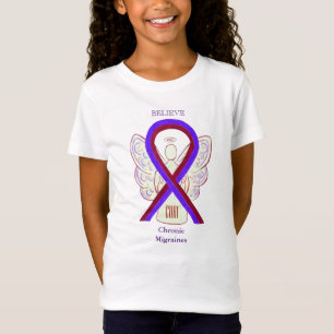 Chronic Migraines Awareness Ribbon Angel Shirten T-shirt