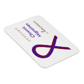 Chronic Migraines Awareness Ribbon Custom Magnet Magneet (Rechterzijde)