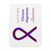 Chronic Migraines Awareness Ribbon Custom Magnet Magneet (Verticaal)