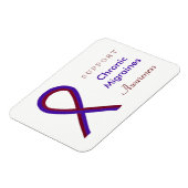 Chronic Migraines Awareness Ribbon Custom Magnet Magneet (Linkerzijde)