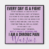Chronic Pain Warrior (volledig aanpasbaar) Magneet (Voorkant)