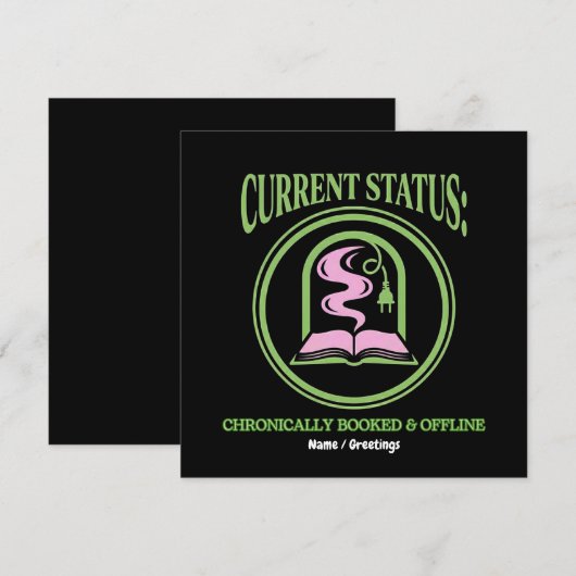 Chronically Booked & Offline Analog Reading Escape Kaart (Voorkant / Achterkant)