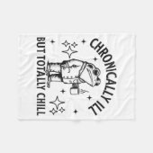 Chronically Ill Funny Frog Chronic Pain &amp; Illn Fleece Deken (Voorkant (Horizontaal))