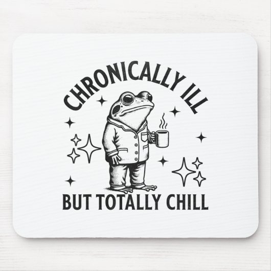 Chronically Ill Funny Frog Chronic Pain & Illn Muismat (Voorkant)