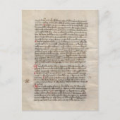 Chronicle Medieval Manuscript Anent Historisch Briefkaart (Voorkant)