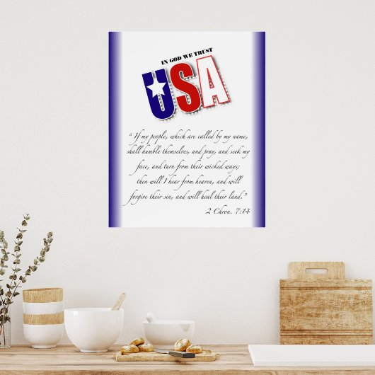 Chronicles 7:14 poster (Keuken)