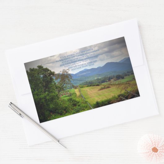 Chronicles 7:14 rechthoekige sticker (Envelop)