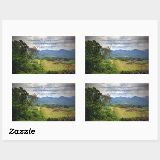 Chronicles 7:14 rechthoekige sticker (Vel)