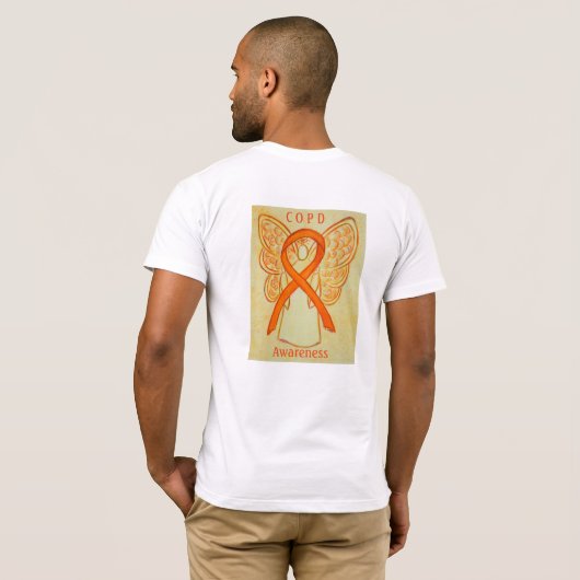 Chronisch obstructieve longaandoening Ribbon T-shi T-shirt (Achterkant volledig)