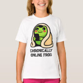chronisch online Kikker Grappige Meme T-shirt (Voorkant)