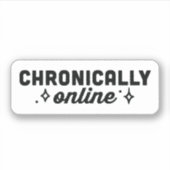 Chronisch online meisje esthetiek sticker (Voorkant)