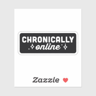 Chronisch online verslaafd aan sociale media sticker