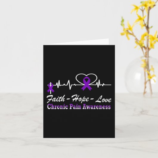 Chronisch pijnbewustzijn Hartslag Christelijk krui Kaart (Gele Bloem)