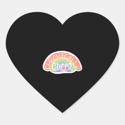 Chronisch queer Sticker (Voorkant)