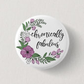 chronisch verbazingwekkend ronde button 3,2 cm (Voorkant)