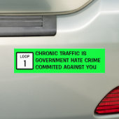 Chronisch verkeer bumpersticker (Op auto)
