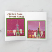 chronische angel twinkling eiffel tower feestdagen kaart (Binnen)