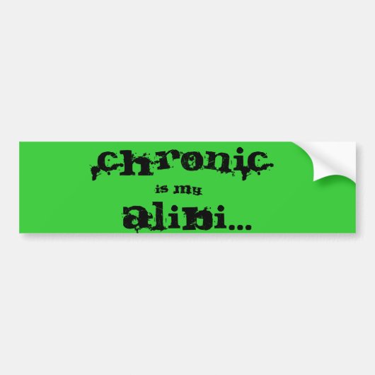 Chronische Bumpersticker (Voorkant)
