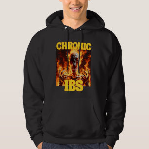 Chronische IBS Funny Cringe Hard Skelet Meme Flame Hoodie