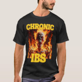 Chronische IBS Funny Cringe Hard Skelet Meme Flame T-shirt (Voorkant)