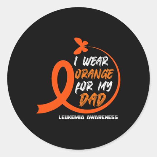 Chronische leukemie Haar strijd is mijn strijd teg Ronde Sticker (Voorkant)