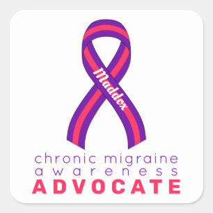Chronische migraine Advocate White Square Sticker
