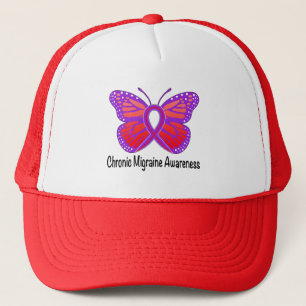 Chronische migraine Awareness Butterfly Trucker Pet