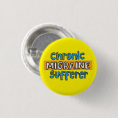 Chronische migraine-suffiëntenkaart ronde button 3,2 cm (Voorkant /achterkant)