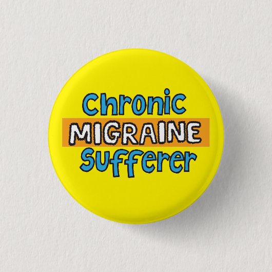 Chronische migraine-suffiëntenkaart ronde button 3,2 cm (Voorkant)