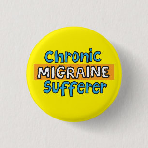 Chronische migraine-suffiëntenkaart ronde button 3,2 cm