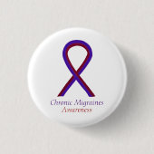 Chronische migraines Awareness Ribbon Button Pins (Voorkant)
