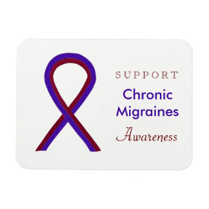 Chronische migraines Awareness Ribbon Custom Magne Magneet