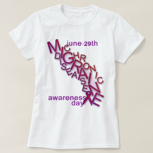 Chronische migraineziekte - Word bromble Awareness T-shirt (Design voorkant)