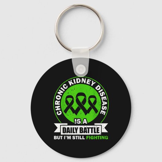 Chronische nierziekte is een dagelijkse strijd die sleutelhanger (Voorkant)
