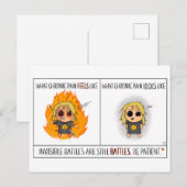 Chronische pijn comisch briefkaart (Voorkant / Achterkant)