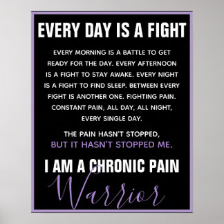 Chronische Pijn Krijger (volledig aanpasbaar) Poster