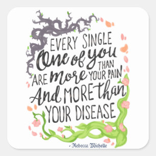 Chronische pijnstillers vierkante sticker
