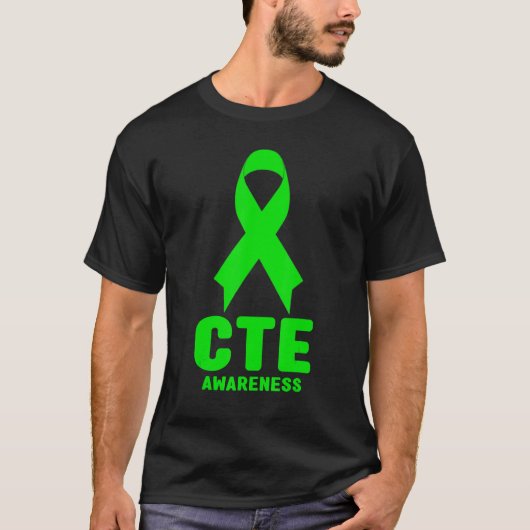 Chronische traumatische encefalopathie CTE-bewustw T-shirt (Voorkant)