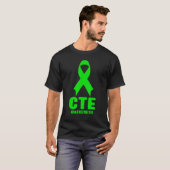 Chronische traumatische encefalopathie CTE-bewustw T-shirt (Voorkant volledig)