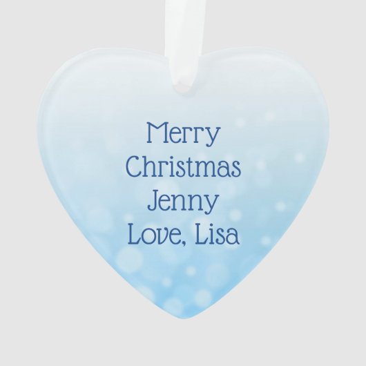 Chronische Vermoeidheid Lint en Vlinder Kerstmis Ornament (achterkant)